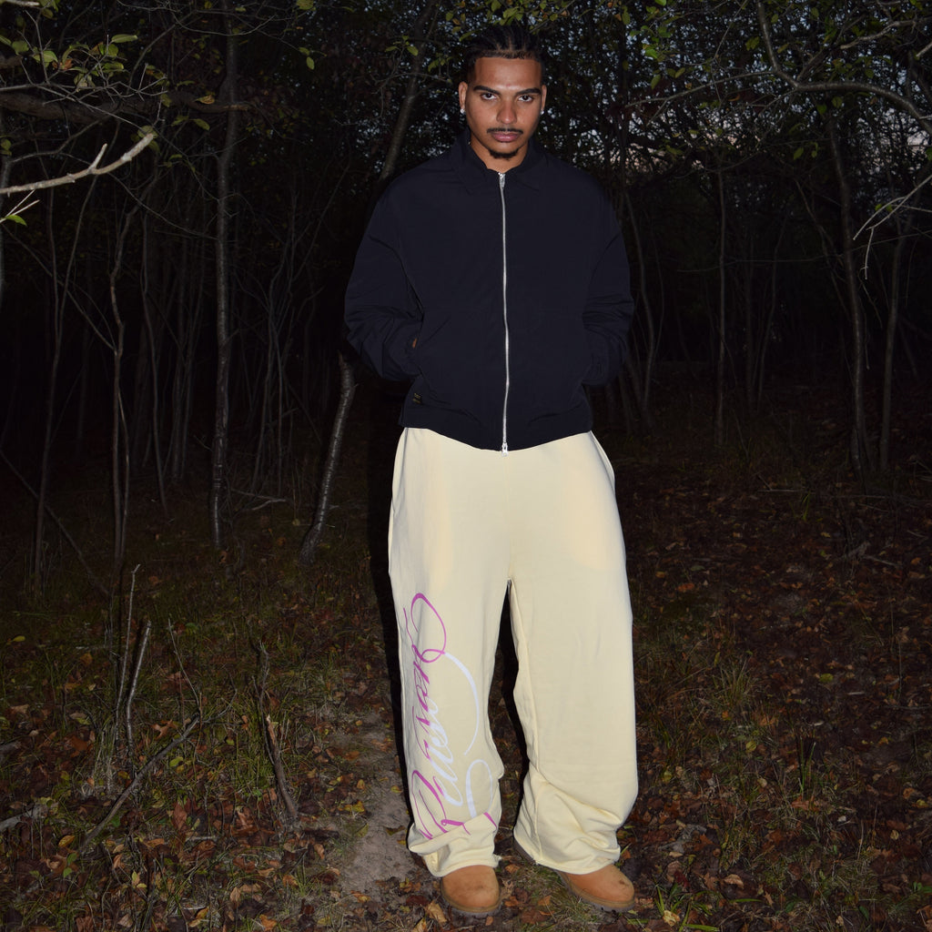 Ivory Script Sweatpants