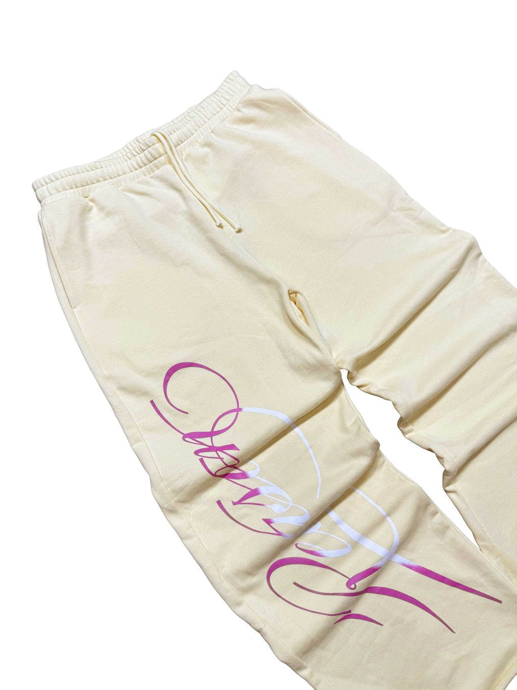 Ivory Script Sweatpants