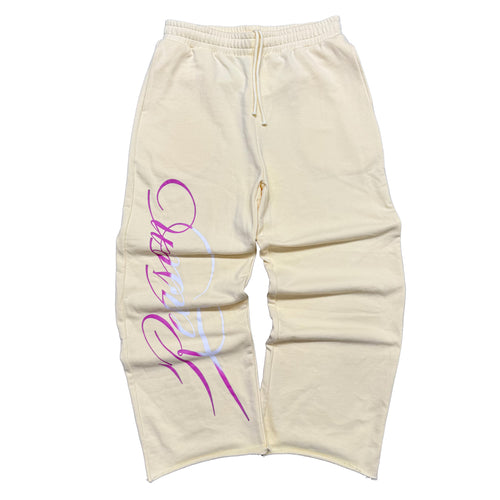Ivory Script Sweatpants